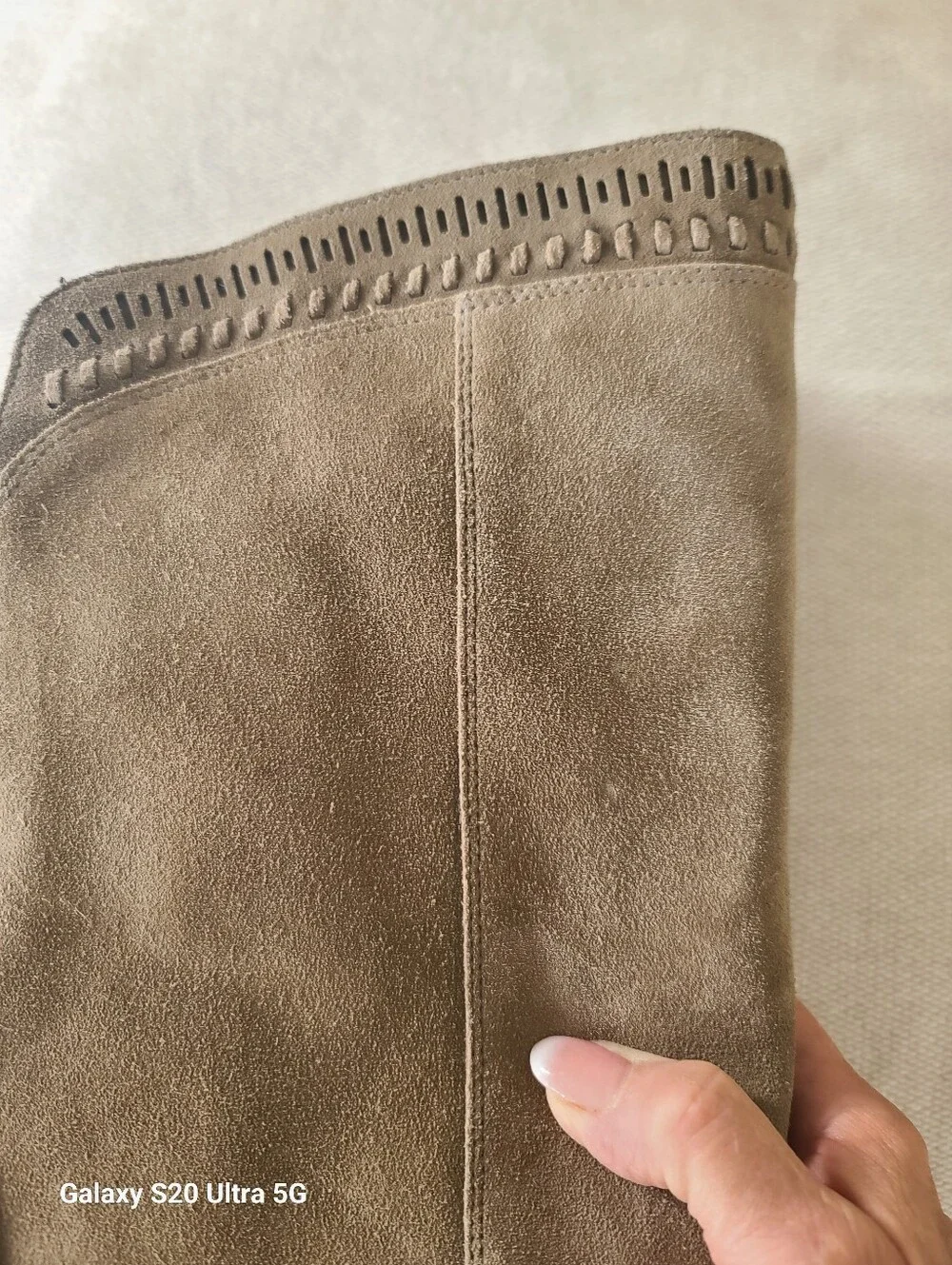 Vince Camuto Madolee Over-the-knee Boots Soft Taupe Tan Suede Size 7